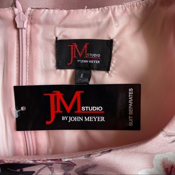 JM Studio by John Meyer Mauve Floral Sheath Dress Size 6 NWT - Picture 7 of 10